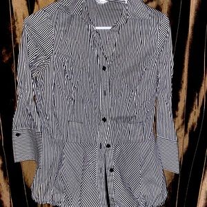Stripe button up size S